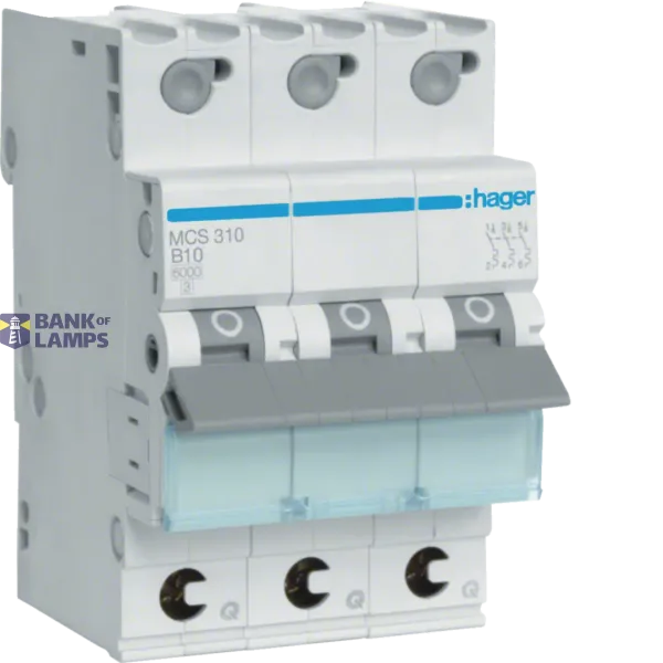 MCB 3P 6kA C-10A Quick Connect 3M