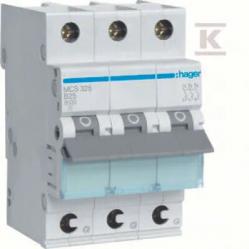 MCB 3P 25A C 6kA MCS325 Quick Connect