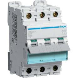 Miniature Circuit Breaker 3P, 10 kA/15 kA D-63 A, 3M