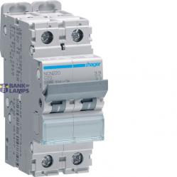 MCB 2P 10kA/15kA C-20A 2M