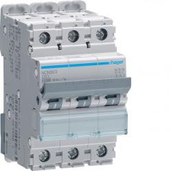 Miniature circuit breaker MCB 3P C-curve 63A 10kA 15kA 3 module