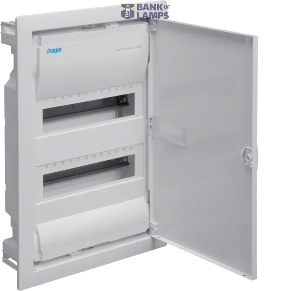 Small distributor volta, flush-mounted, 2x12 PLE, IP30, protection class II, sheet steel door