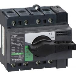 switch disconnector, Compact INS80 , 80 A, standard version with black rotary handle, 4 poles