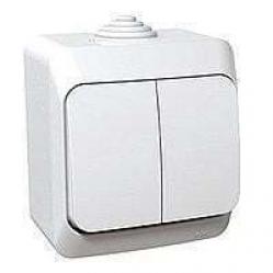 Cedar Plus - 1pole 2-circuits switch - 16AX, white