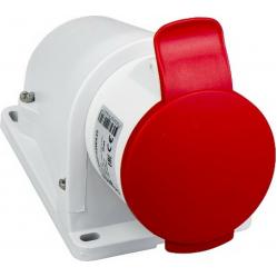 PratiKa socket - screw - angled - 32A - 3P + N + E - 380...415 V AC - wall