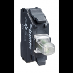 Harmony XB4, Light block for head Ø22, white, integral LED, screw clamp terminal, 24…120 V AC/DC
