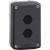 Harmony XALD, XALK, Empty enclosure, plastic, dark grey lid, for push button Ø22, 2 cut-outs