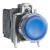 Harmony XB4, Illuminated push button, metal, flush, blue, Ø22, spring return, 1 NO + 1 NC 24 V AC/DC