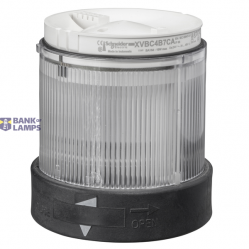 Harmony XVB, Illuminated unit for modular tower lights, plastic, clear, Ø70, steady, integral LED, 24 V AC/DC