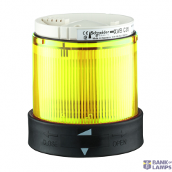 Harmony XVB, Illuminated unit for modular tower lights, plastic, yellow, Ø70, steady, integral LED, 24 V AC/DC