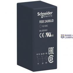 Harmony, Interface plug-in relay, 8 A, 2 CO, 12 V DC