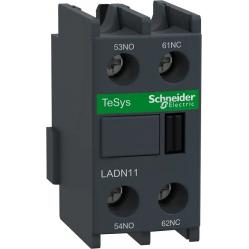 Auxiliary contact block, TeSys Deca, 1NO + 1NC, front mounting, screw clamp terminals