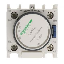 Time delay auxiliary contact block, TeSys Deca, 1NO + 1NC, on delay 10-180s, front, screw clamp terminals