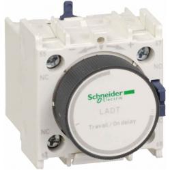 Time delay auxiliary contact block, TeSys Deca, 1NO + 1NC, off delay 10-180s, front, screw clamp terminals