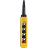 Harmony XAC, Pendant control station, plastic, yellow, 8 push buttons, 1 to 7 with 1 NO, 8th with 1 NC