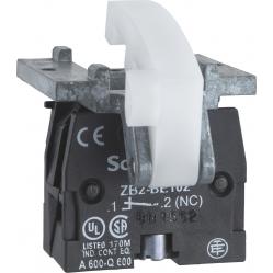 Harmony XAC, Single contact block, spring return, screw clamp terminal, 1 NC