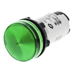 Harmony XB7, Monolithic pilot light, plastic, green, Ø22, integral LED, 24 V AC/DC