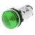 Harmony XB7, Monolithic pilot light, plastic, green, Ø22, integral LED, 24 V AC/DC