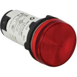 Harmony XB7, Monolithic pilot light, plastic, red, Ø22, integral LED, 24 V AC/DC