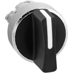 Harmony XB4, Selector switch head, metal, black, Ø22, 3 positions, spring return from left to center