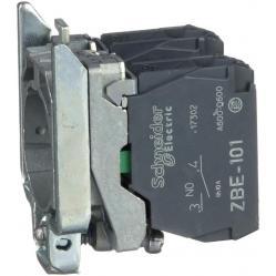 Harmony XB4, Single contact block with body/fixing collar, metal, screw clamp terminal, 2 NO