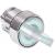 Harmony XB4, Illuminated selector switch head, metal, white, Ø22, integral LED, 2 positions, stay put