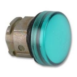 Harmony XB4, Pilot light head, metal, green, Ø22, plain lens for integral LED