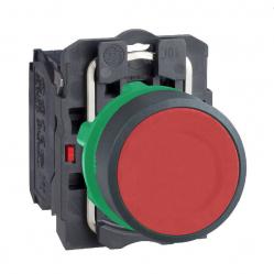 Pushbutton Harmony XB5 flush red Ø22 spring return 1NC
