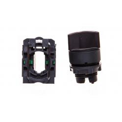 Selector switch Harmony XB5 3-position spring return 2NO Ø22 Black