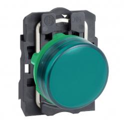 Harmony XB5, Pilot light, plastic, green, Ø22, plain lens with integral LED, 230...240 V AC