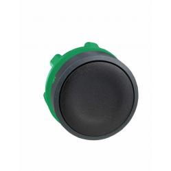 Harmony XB5, Push button head, plastic, flush, black, Ø22, spring return, unmarked