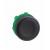 Harmony XB5, Push button head, plastic, flush, black, Ø22, spring return, unmarked