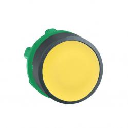 Harmony XB5, Push button head, plastic, flush, yellow, Ø22, spring return, unmarked