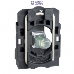 Harmony XB5, Light block with body/fixing collar, plastic, white, integral LED, 24 V AC/DC