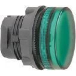 Harmony XB5, Pilot light head, metal, green, Ø22, plain lens for BA9s bulb