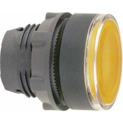 Harmony XB5, Illuminated push button head, plastic, flush, orange, Ø22, spring return, plain lens integral LED