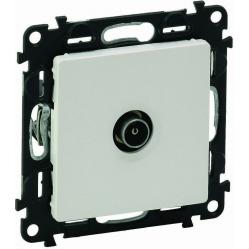Male TV terminal socket Valena Life - attenuation 10 dB French - white