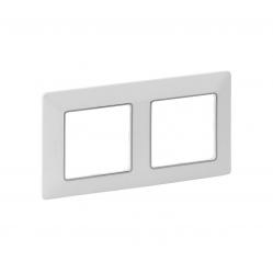 Plate Valena Life 2-gang White/Chrome