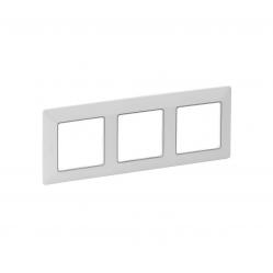 Plate Valena Life - 3 gang - white/chrome