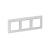 Plate Valena Life - 3 gang - white/chrome