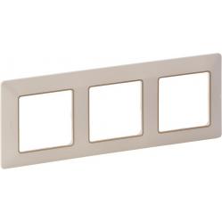 Plate Valena Life 3-Gang Ivory/Gold