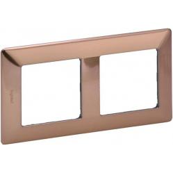 Plate Valena Life 2-gang Copper Style