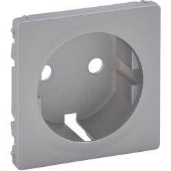 Cover plate Valena Life - 2P+E socket - German standard - aluminium