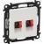 Double loudspeaker socket Valena Life - with cover plate - white