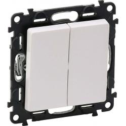 2-gang changeover push-button Valena Life - 6 A - 250 V~ - white