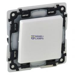 Changeover push-button Valena Life - 6 A - 250 V~ - IP44 - white