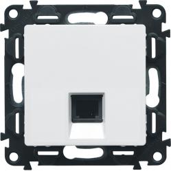 RJ 11 telephone socket Valena Life - with cover plate - white