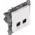 Double RJ45 socket Valena Life category 5e UTP with cover plate white