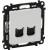 Double RJ45 socket Valena Life category 6 UTP with cover plate white