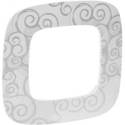 Plate Valena Allure IP20, IK04, 90 mm, 10 mm, Chrome, 1-Gang